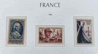 Francie-1953 Mi.958,959,960**jednotlivá vydání