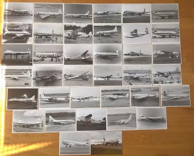 37 c-b fotku letadel, format 12,5 x 17,5cm. Boening, Lockheed, Douglas