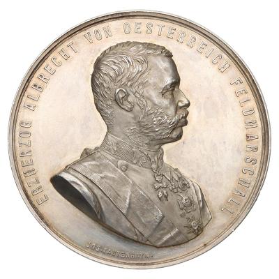 Ag Medaile 1877 | Arcivévoda Albrecht | (1817 - 1895)