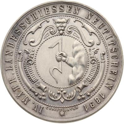 Ag Medaile 1891 | IV. spolk. střelby v Novém Jičíně