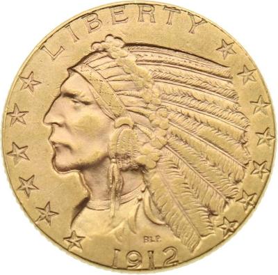 USA | 5 Dollars 1912 - Indian Head | Philadelphia