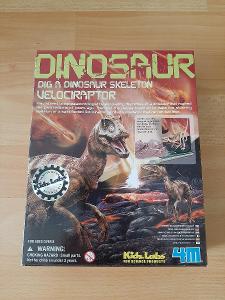 Dinosaur skládací kostra & vykopávka Velociraptor (nové)