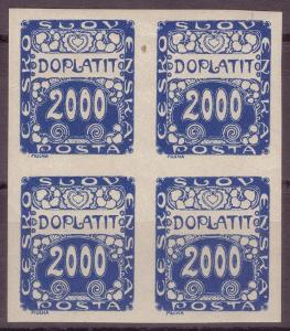 1919 (ČSR I) - VZÁCNÝ 4-blok Doplatní DL14, 2000h (0900)