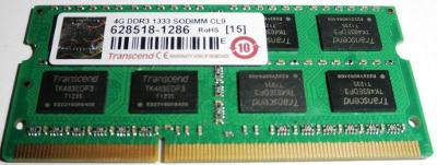 TRANSCEND 4G DDR3 1333 SODIMM CL9, záruka