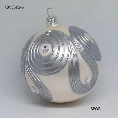 K8035K1-S - koule 8, stříbrná, 8cm