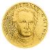 Zlatá půluncová mince Johann Wolfgang Goethe proof - Numismatika