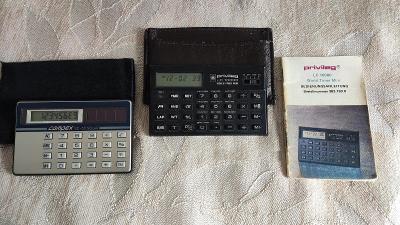 COMPEX SC-50 Solar a Privileg LC 10000 2 mini kalkulačky, obaly, návod