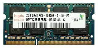Hynix HMT125S6BFR8C-H9 2GB PC3-10600S-9-10-F2  - Notebooky, příslušenství