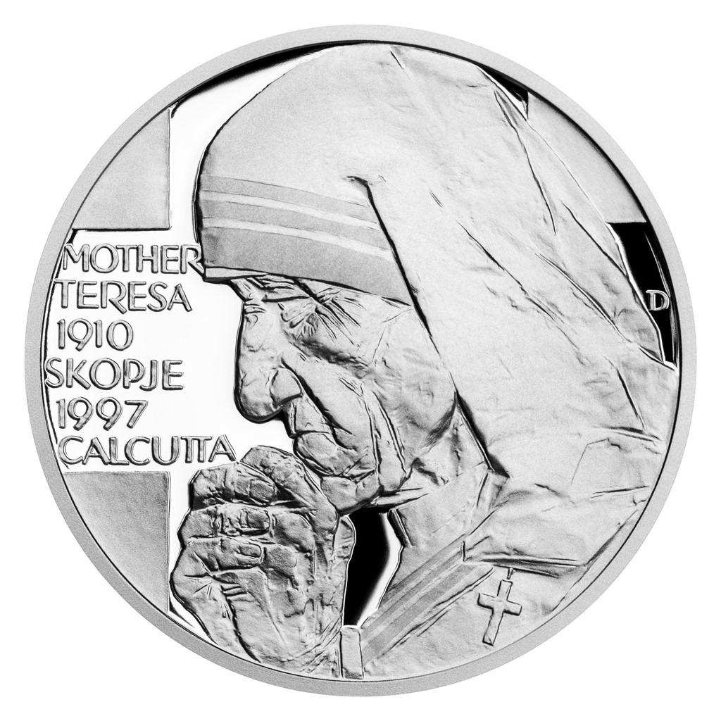 Strieborná medaila Kult osobnosti - Matka Tereza proof mince - Numizmatika