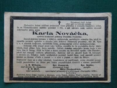 Praha - 1918 - J. Šváb-Karla Nováčková(Karel I.)F. Procházky(F.Josef I