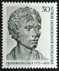 WEST BERLIN: MiNr.422 Friedrich Gilly by G. Schadow 30pf ** 1972