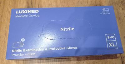 jednorázové rukavice nitryl bez pudru 100ks vel XL