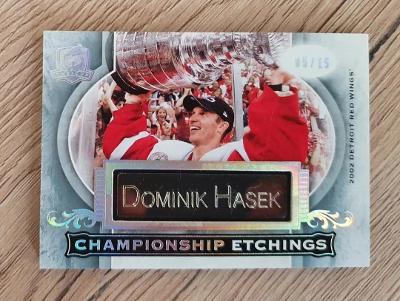 Dominik Hasek - UD THE CUP 16/17 Championship Etchings 5/15 STALEY CUP