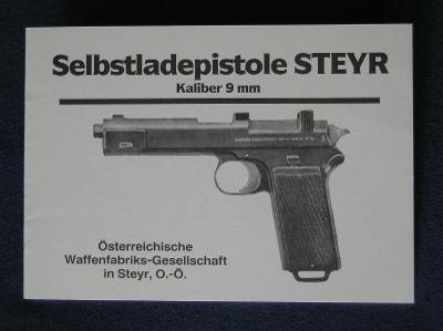 RU manuál Rakouské M1912 Selbslade pistole 9mm STEYR sborka - rozborka
