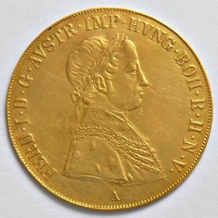 Ferdinand V., 4 dukát 1848 A, vzácný ročník. - Numismatika
