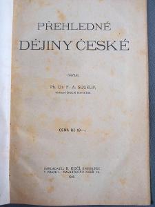 Kniha přehledně dějiny české 1921
