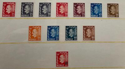 Norsko 1950 Mi.358-368** série- král Haakon VII