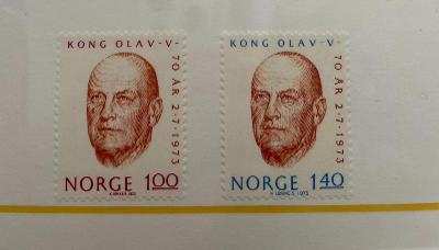 Norsko 1973 Mi.664-665** série- král Olav V.