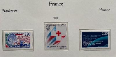 Francie 1988 Mi.2691,2692,2695**jednotlivá vydání