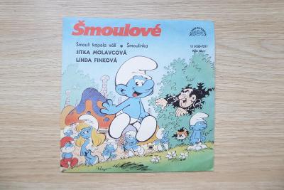 Gramofónové dosky malé vinyl Šmolkovia 1988