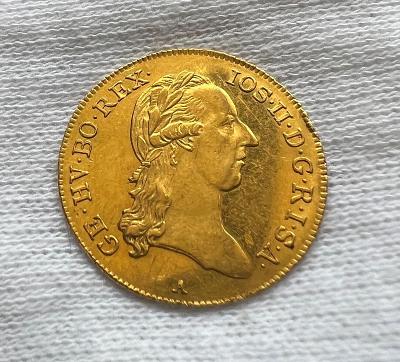 Josef II. zlatý dukát 1787 A - Vídeň , krásný stav!