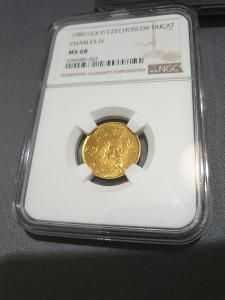 Zlatý dukát Karel IV 1980 - MS 68