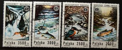 FAUNA-Polsko,1992. Vodopády(UNCED), MiNr.3379-3382, kompl./ B-434a