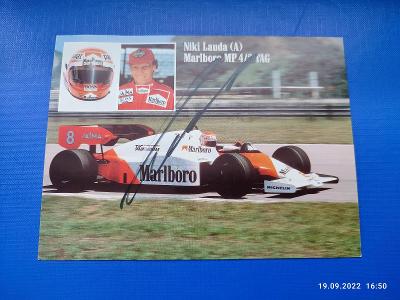 Niki Lauda F1 podpis