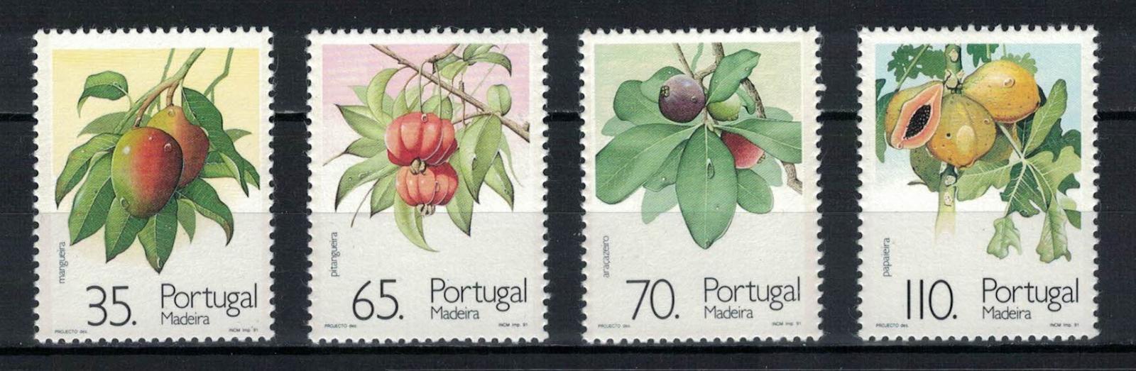 Madeira 1991 "Subtropical Fruits and Plants of Madeira (1991)" - Známky