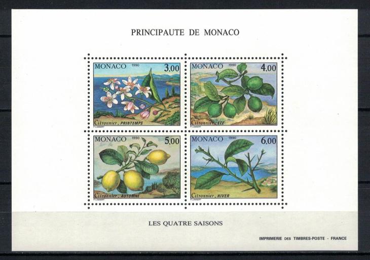 Monako 1990 "The Four Seasons" Michel BL49 - Známky