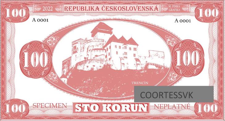Československo 100 korun (súkromné vydanie) - Sběratelství