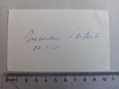 Podpis, autogram JAROSLAV SEIFERT, básník, nositel Nobelovy ceny