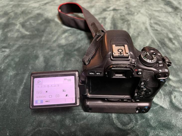 Canon EOS 600D + Canon EF 50 mm f/1,8 STM + baterii grip GB-E8 - Fotoaparáty