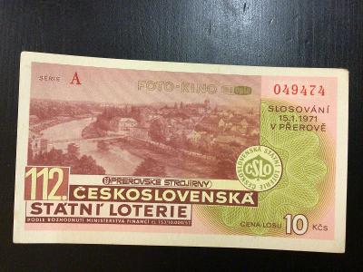 112. Československá státní loterie 1971 - série A