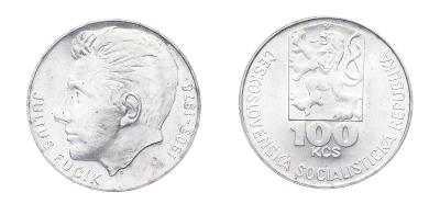 ČSSR, 100 Kčs,Julius Fučík, 1978,  Ag mince, stav 0/0
