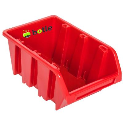 10x Stohovatelná krabice úložný Box dílna garáž 115x80x60 mm červená