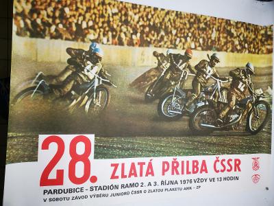 Zlatá přilba 1976 - Jawa dobový plakát      57x82cm
