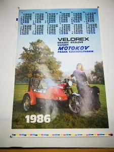 Velorex Motokov 1986 - dobový plakát      45x65cm