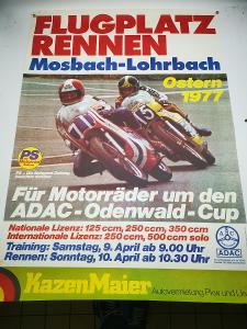 Flugplatz Rennen 1977 Mosbach-Lohrbach  60x80 cm