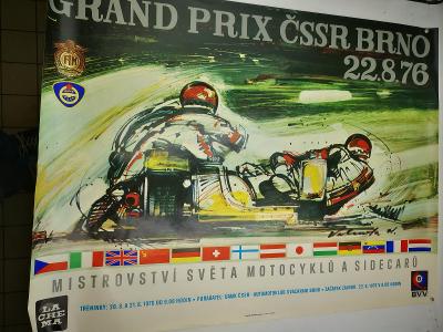 Grand Prix ČSSR Brno 1976 - plakát   65x86 cm