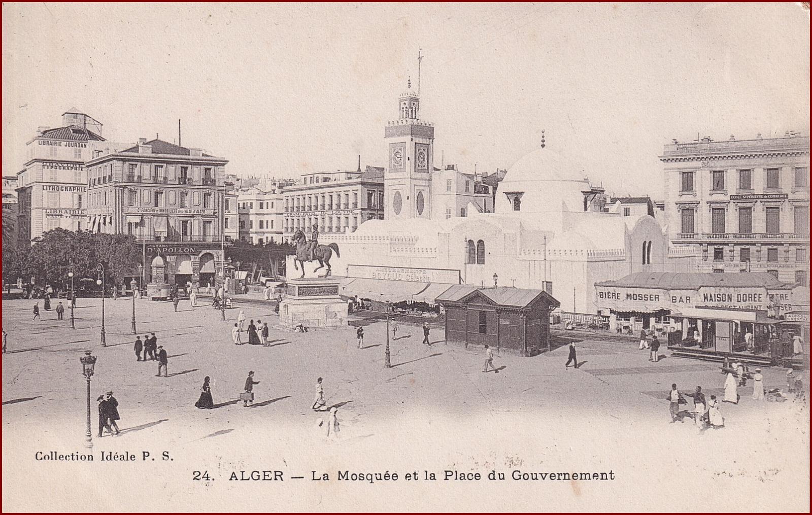 Alger * mešita, ľudia, časť mesta * Alžírsko (Afrika) * Z2193 - Pohľadnice