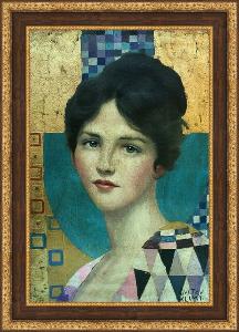 Krásná dívka - Signováno Klimt 