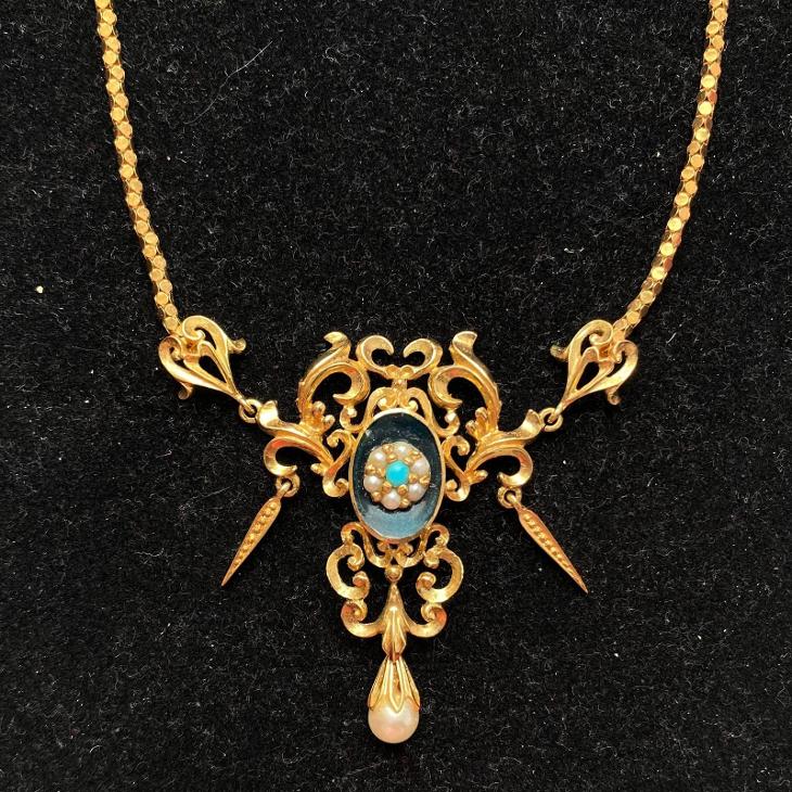 Zlatý náhrdelník - Starožitné šperky