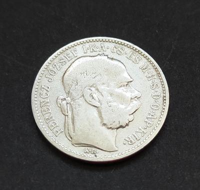 Stříbrná 1 koruna 1893 KB - F.J.I.