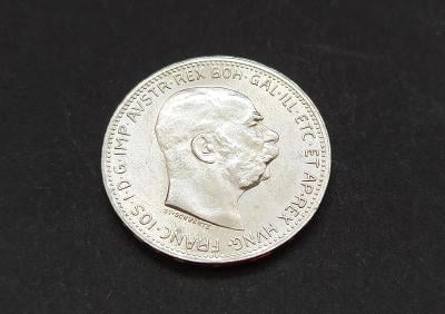 Stříbrná 1 koruna 1915 KB - F.J.I.