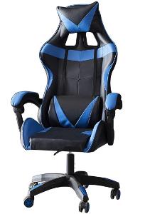 Kancelářská herní židle Race, černo modrá,drobná vada.