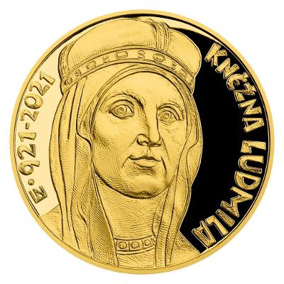 Zlatá mince 10000 Kč 2021 Kněžna Ludmila PROOF