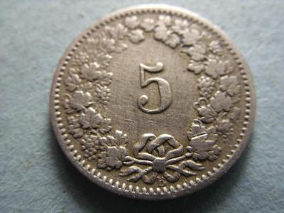 Švýcarsko, 5 Rappen z roku 1914 B