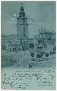 Polsko, Kraków, Wieża ratuszowa, cca 1899
