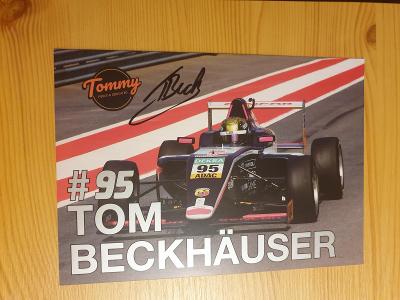 autogram Tom Beckhäuser, česko-německý automobilový závodník 